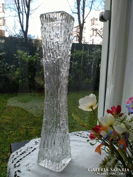 Ice glass, modern tall vase