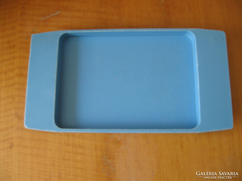 Retro blue plastic butter holder