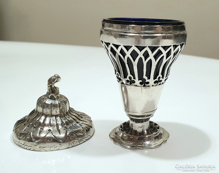 Sterling silver sugar shaker, salt and pepper shaker from 1836