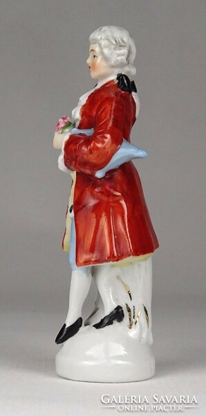 1Q858 old Rococo porcelain male figure 12.5 Cm