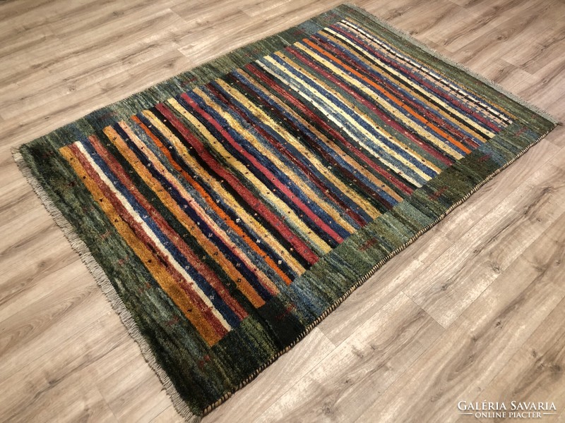 SHIRAZ - IRÁNI (perzsa) GABBEH - Kézi csomózású gyapjú szőnyeg, 150 x 218 cm