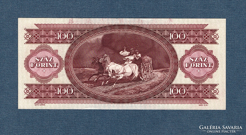 100 Forint 1995 VF -EF  a Harmadik Köztársaság címeres "Piros százas"