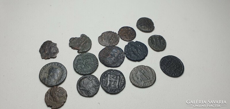 15 coins from the period of the ancient Roman Empire.