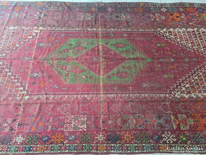 Antique huge Moroccan rabat rug