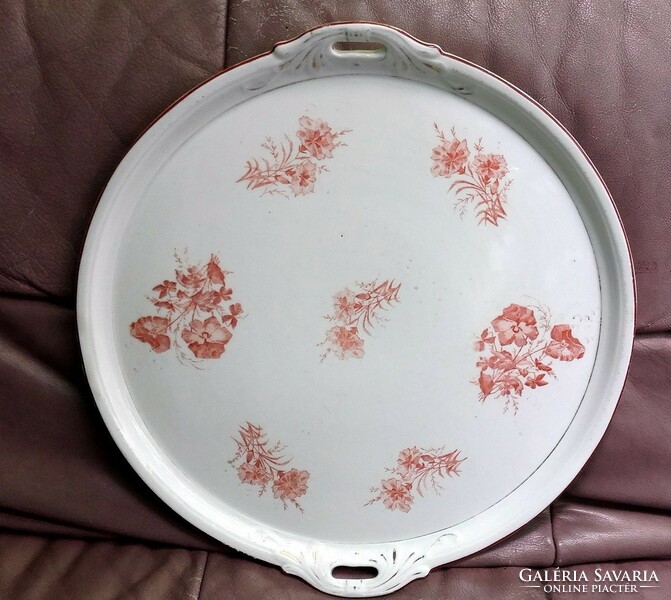 Charming antique porcelain tray cake plate with handles - 41 cm - art&decoration