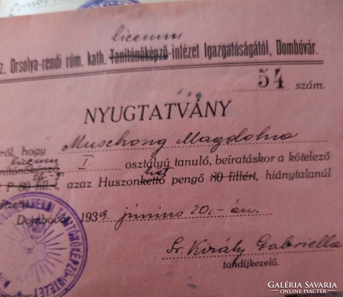 Dombóvár szent - orsolya - order lyceum documents + verification decision