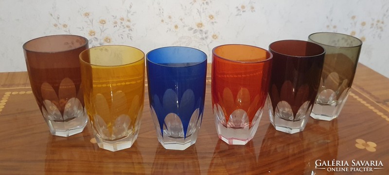 Colorful cognac glass