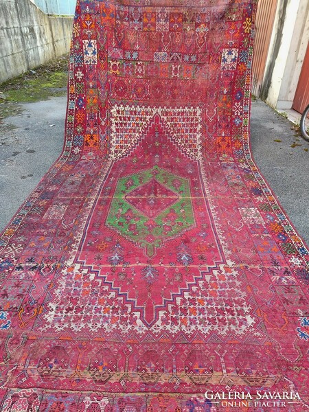 Antique huge Moroccan rabat rug