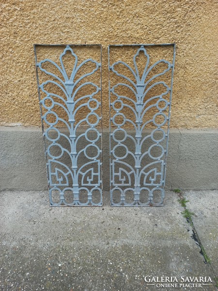 Antique wrought iron grid