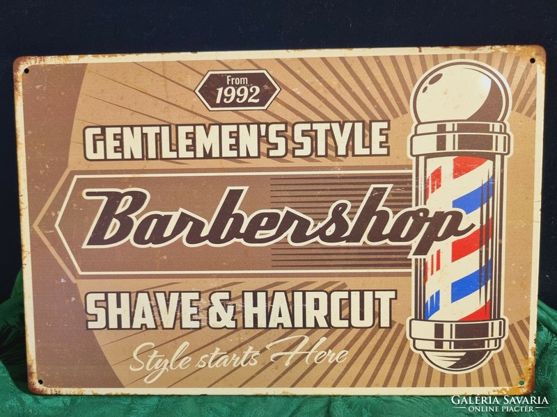 Barber Shop  Vintage fém tábla ÚJ! (56)