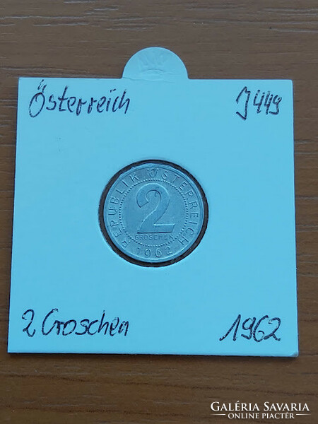 AUSZTRIA 2 GROSCHEN 1962  ALU.  PAPÍRTOKBAN