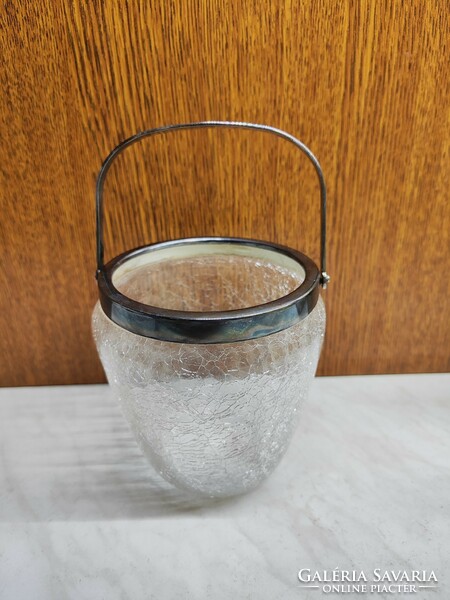 Cracked glass ice bucket