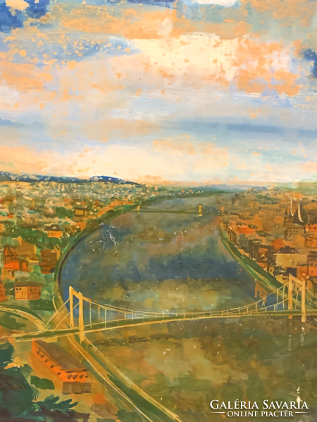 Budapest panorama painting