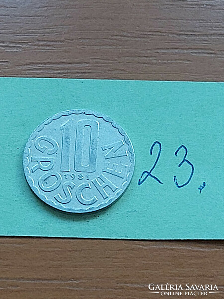 Austria 10 groschen 1981 alu. 23