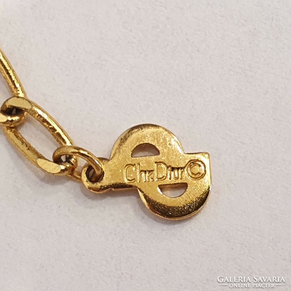 Original christian dior 18kt gold-plated necklace from the 1990s