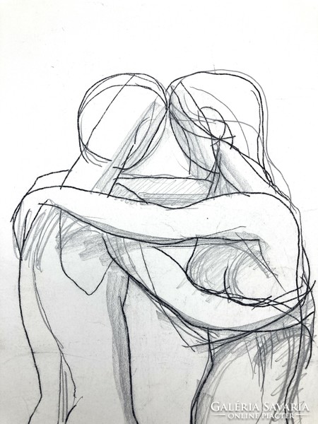 Oszkár Papp (1925-2011): hug, 29 x 21 cm mixed media, paper 1984