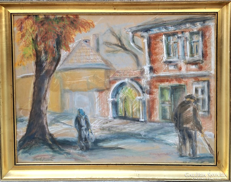 Judit Beck (1909-1995): detail from Szentendre, picture gallery