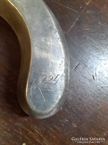 Old silver 1924, walking stick with handle, handle, monogram, walking stick, stick. 86 Cm.