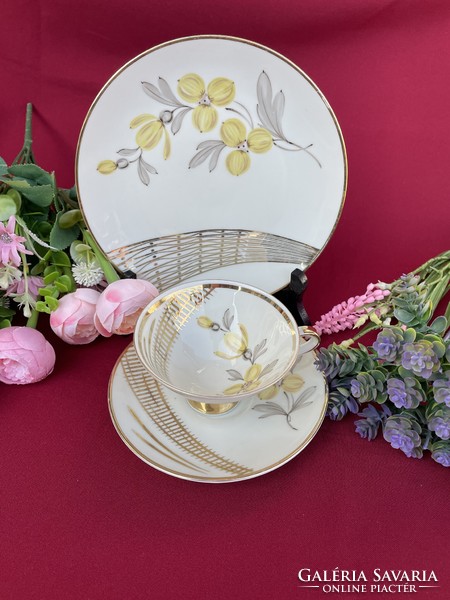 Beautiful German floral Bavarian tea trio set cup cake plate cookie breakfast set