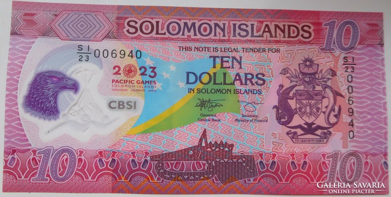 Salamon szigetek 10 dollár 2023 UNC Polimer