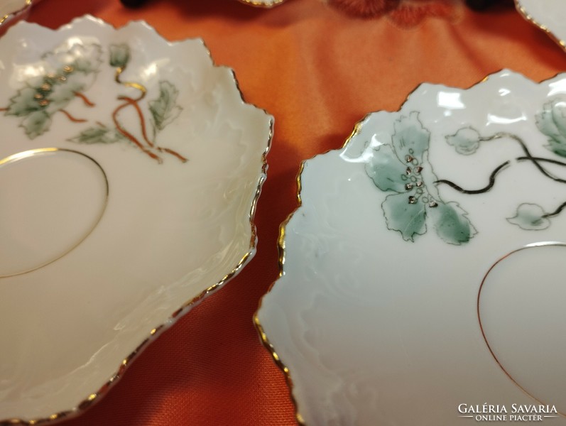 6 Pcs. Beautiful antique small plate, saucer, mz Austria