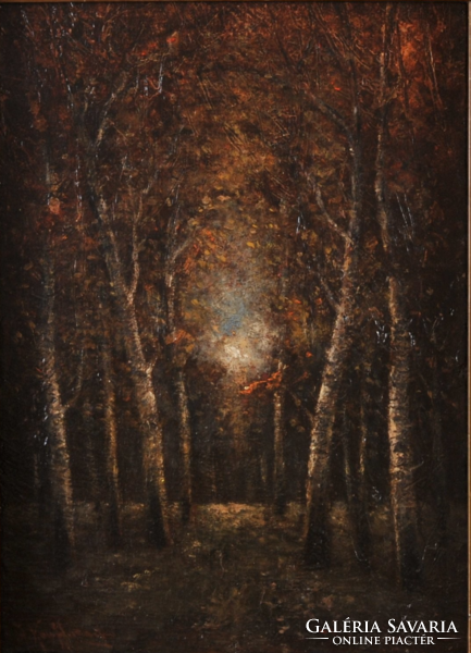 Adolf Kaufmann (1848-1916): forest interior