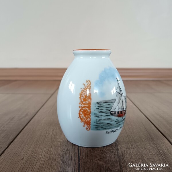 Antik Zsolnay váza Balaton Siófoki emlék