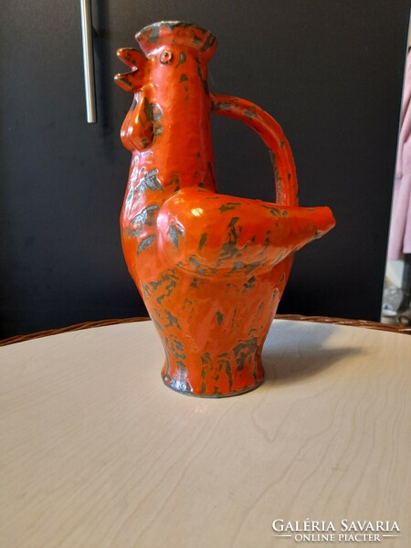Lénárt Mihály rooster pottery