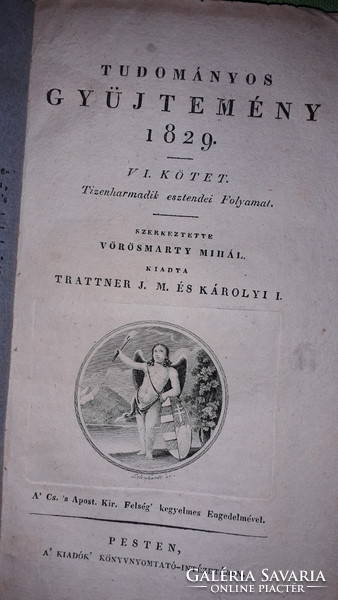 1829.- Mihály Vörösmarty - scientific collection condition according to the pictures tamás jános trattner