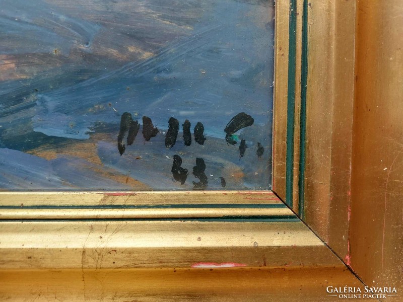 Orosz Gellért: Hófoltos táj című festménye eladó