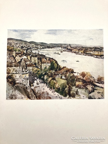 Budapest - watercolors by Dénes Csánky, 1931