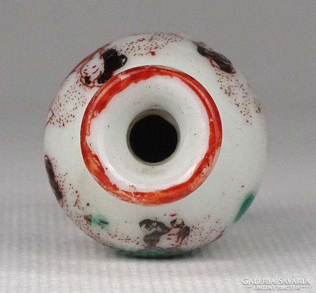 1Q883 Antik kisméretű japán porcelán váza ibolyaváza 5.5 cm