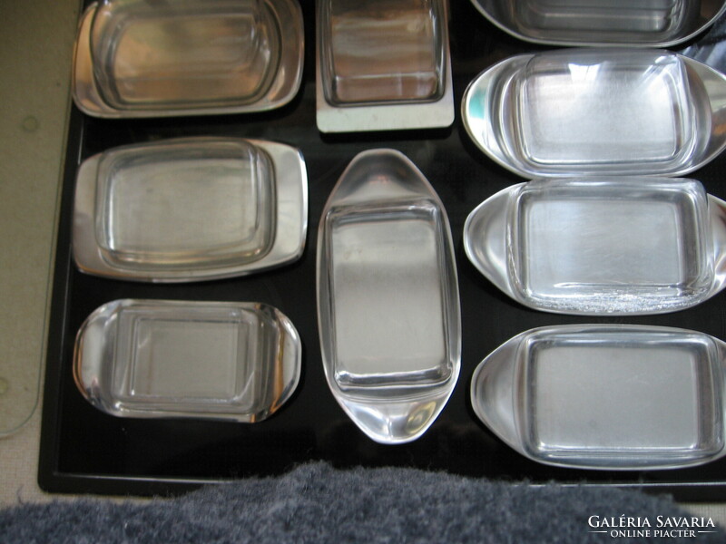 Wmf, Tischfein stainless steel butter containers with plastic lids