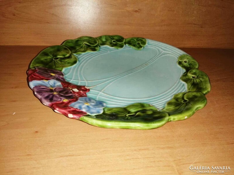 Antik Körmöcbányai majolika tányér - átm. 27 cm