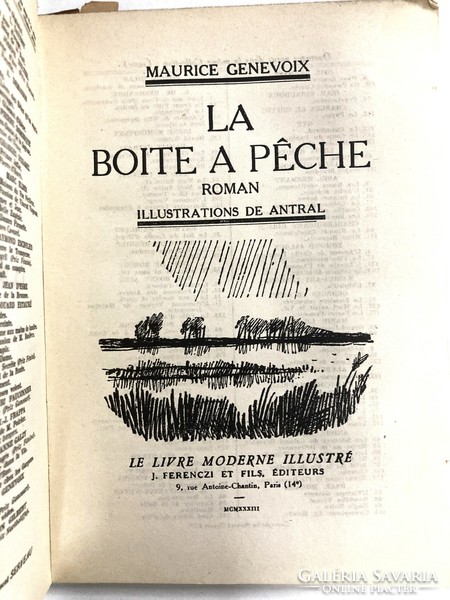 La boîte à pêche, 1933 - special, illustrated French antique book about fishermen