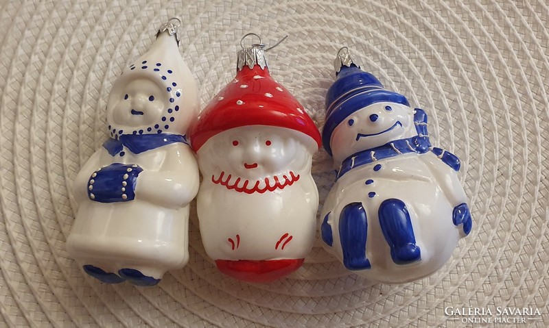 Karácsonyfadísz- kisgyerek, gombamanó és hóember