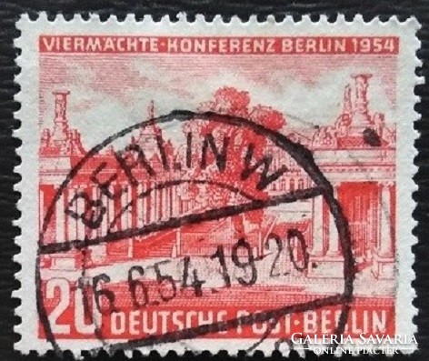 Bb116p / Germany - Berlin 1954 Four Power Conference stamp stamped