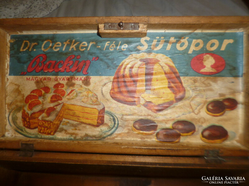 Antik dr oetker reklám koffer  fadoboz