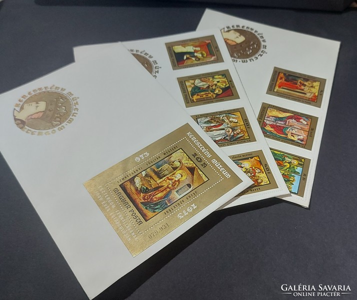 Christian museum block and stamp line on first-day envelopes (1973)