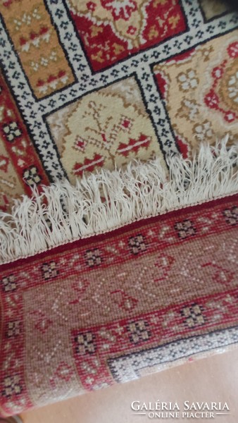 Békésszentandras hand-knotted, tile pattern, wool Persian carpet 122 x 202