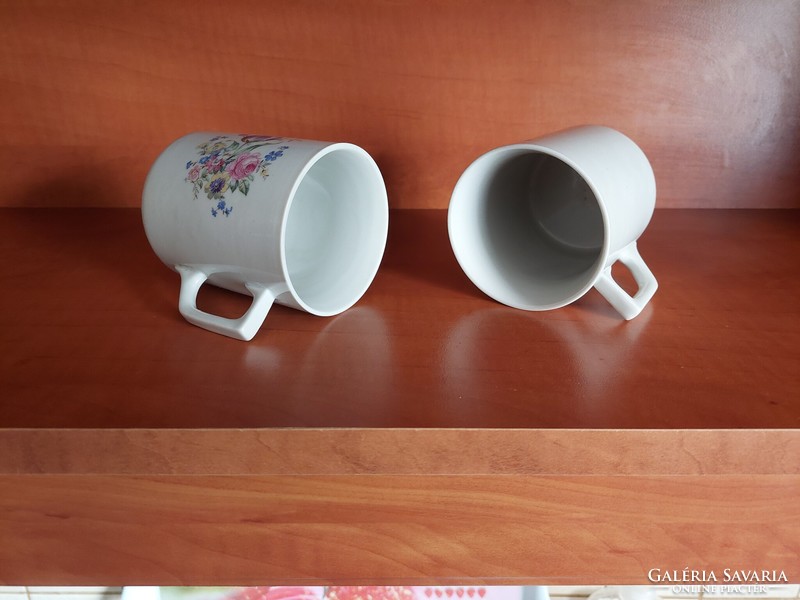 Zsolnay floral mugs together