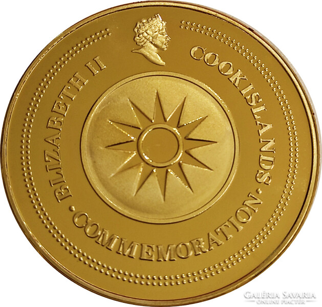 Gold-plated horoscope medal - Aquarius