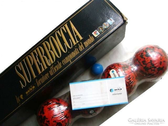 Antique competition bocce balls, petanque, bocsa in original box