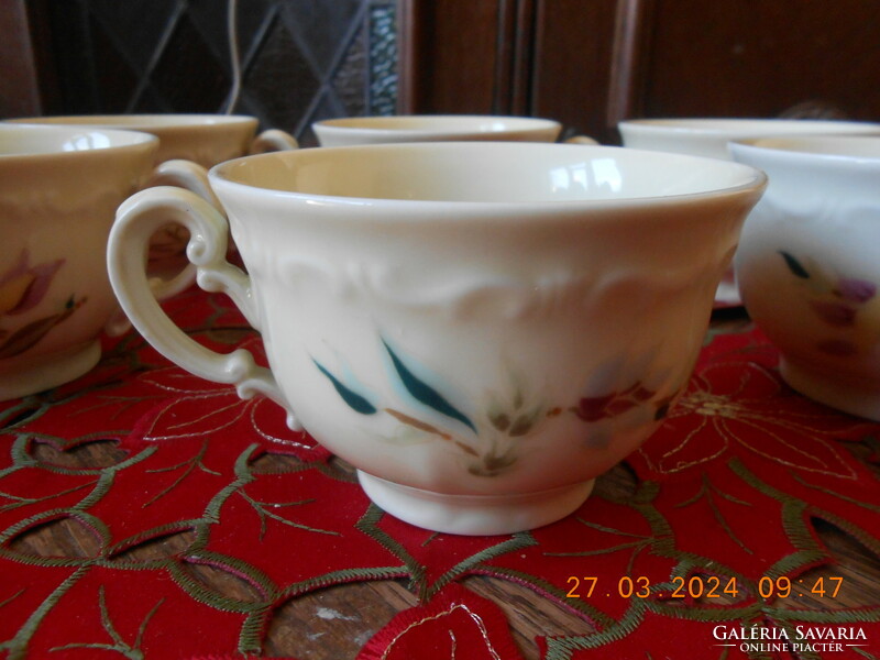 Zsolnay Orchidea mintás teás csésze, 6 db