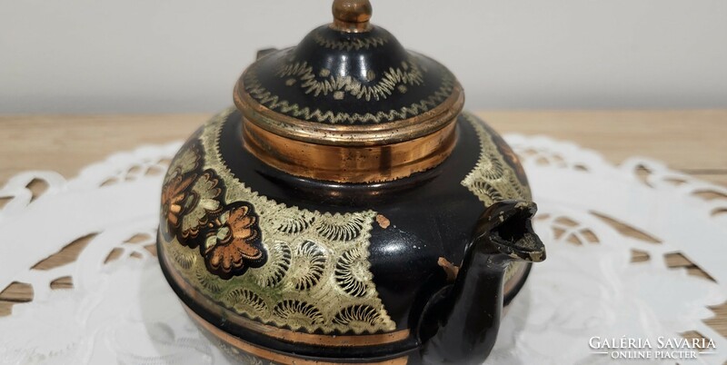 Oriental copper teapot