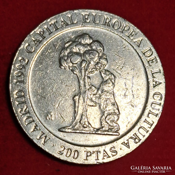 1992. Spain 200 pesetas Madrid - cultural capital of Europe /bear and tree/(1636)