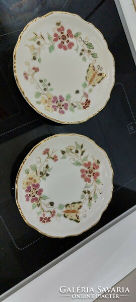 Pair of Zsolnay butterfly bowls