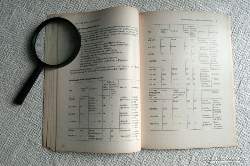 Valvo ziffernanzeingeröhren, d.J.G. Janssen digit fluorescent tubes technical book 1970