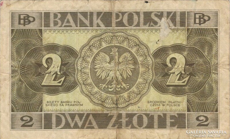 2 zloty zlotych zlote 1936 Lengyelország 2.