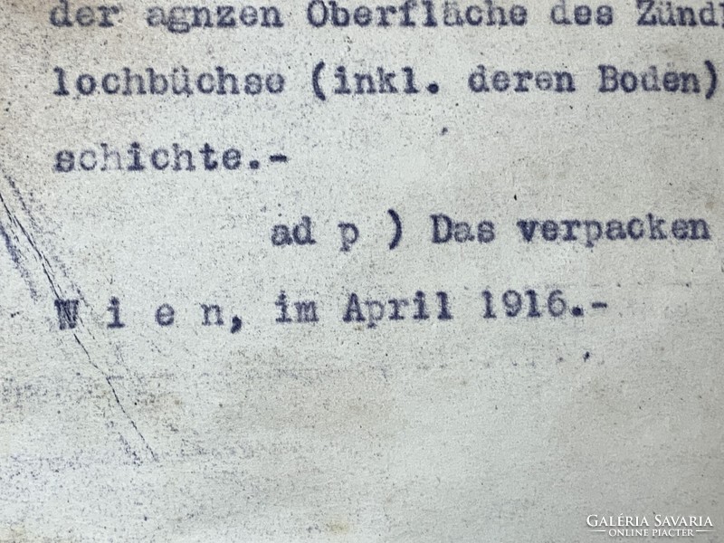 1916 Wien k.U.K. Inspector der technischen artillerie adjustierung für 8cm m14 7.5cm m14 grenades
